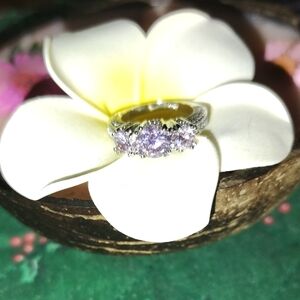 Sterling Silver Pink Sapphire Ring